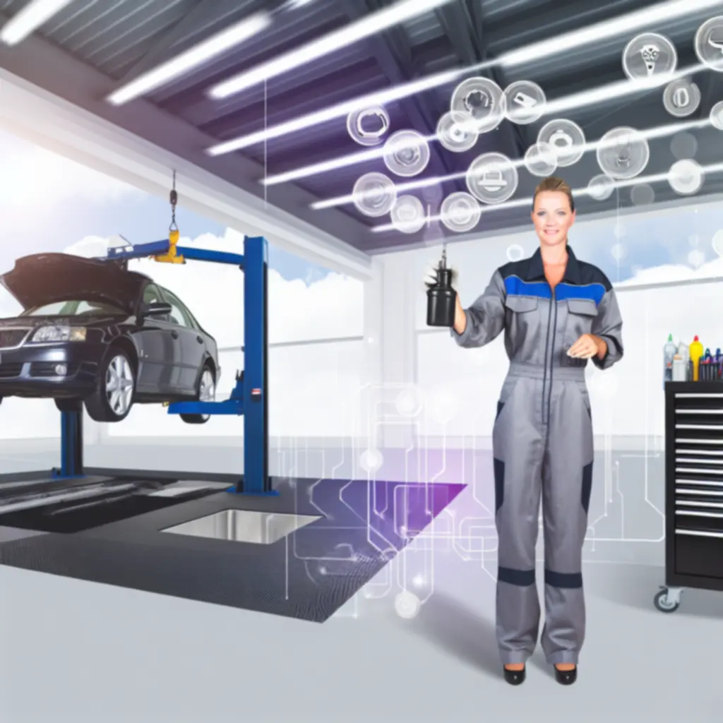 Wizard Fixx technician performing an oil change as part of a routine maintenance service